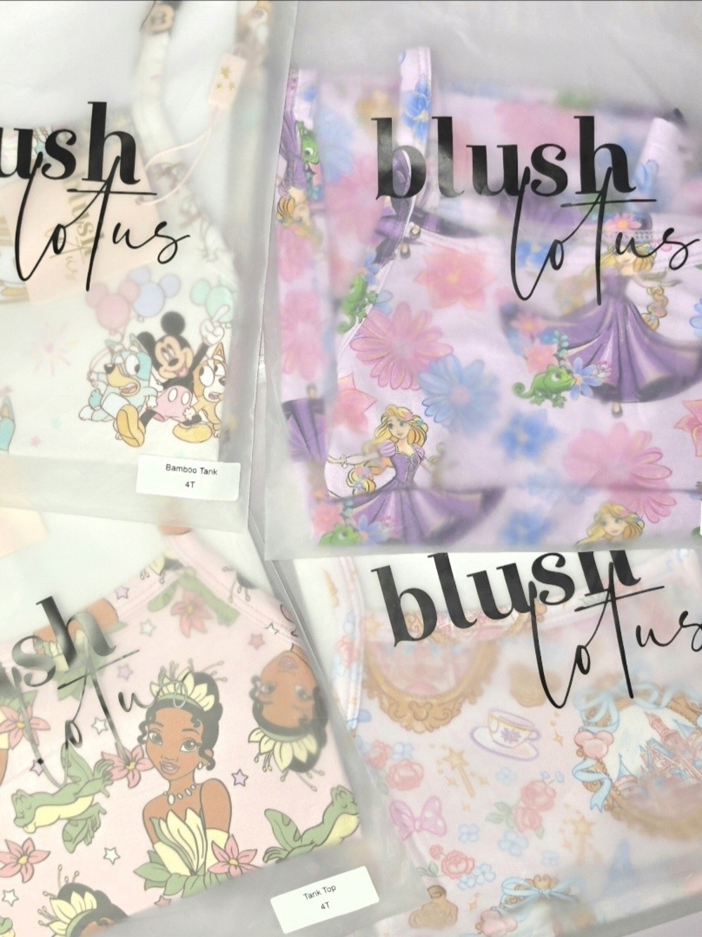 Blush Lotus Bundle of 4 Tank Tops 4T NIB